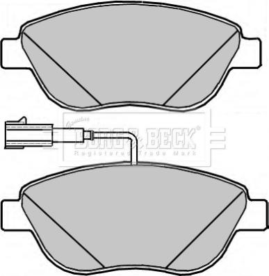 Borg & Beck BBP2317 - Тормозные колодки, дисковые, комплект www.autospares.lv