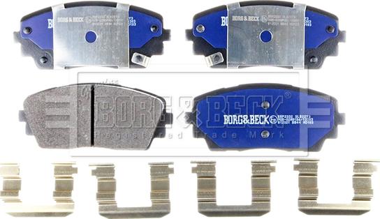 Borg & Beck BBP2332 - Тормозные колодки, дисковые, комплект www.autospares.lv