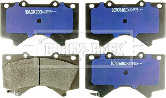 Borg & Beck BBP2249 - Bremžu uzliku kompl., Disku bremzes www.autospares.lv