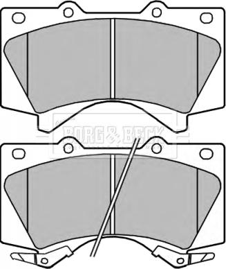 Borg & Beck BBP2249 - Bremžu uzliku kompl., Disku bremzes www.autospares.lv