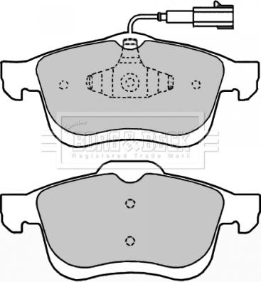 Borg & Beck BBP2250 - Bremžu uzliku kompl., Disku bremzes www.autospares.lv