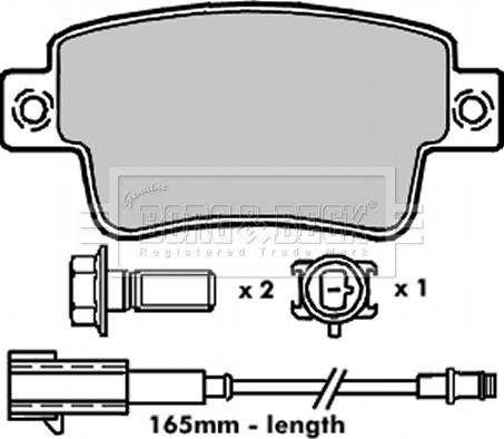 Borg & Beck BBP2274 - Bremžu uzliku kompl., Disku bremzes www.autospares.lv