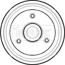 Borg & Beck BBR7071 - Тормозной барабан www.autospares.lv