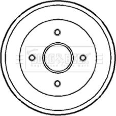 Borg & Beck BBR7135 - Bremžu trumulis www.autospares.lv