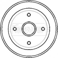 Borg & Beck BBR7124 - Bremžu trumulis www.autospares.lv