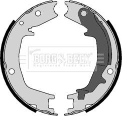 Borg & Beck BBS6447 - Brake Shoe Set, parking brake www.autospares.lv