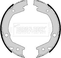 Borg & Beck BBS6406 - Brake Shoe Set, parking brake www.autospares.lv