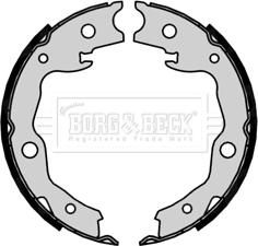 Borg & Beck BBS6403 - Brake Shoe Set, parking brake www.autospares.lv