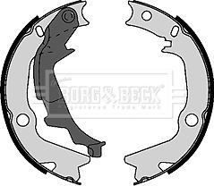 Borg & Beck BBS6432 - Brake Shoe Set, parking brake www.autospares.lv