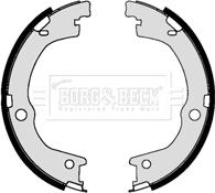 Borg & Beck BBS6422 - Brake Shoe Set, parking brake www.autospares.lv