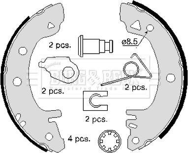 Borg & Beck BBS6097 - Bremžu loku komplekts www.autospares.lv