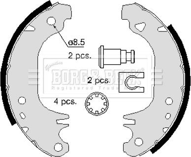 Borg & Beck BBS6065 - Bremžu loku komplekts www.autospares.lv