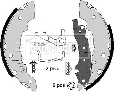 Borg & Beck BBS6060 - Bremžu loku komplekts www.autospares.lv