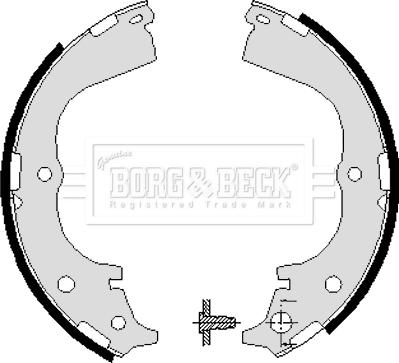 Borg & Beck BBS6018 - Brake Shoe Set www.autospares.lv