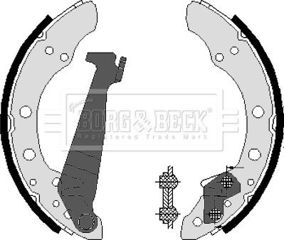 Borg & Beck BBS6089 - Brake Shoe Set www.autospares.lv