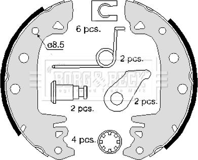 Borg & Beck BBS6086 - Bremžu loku komplekts autospares.lv