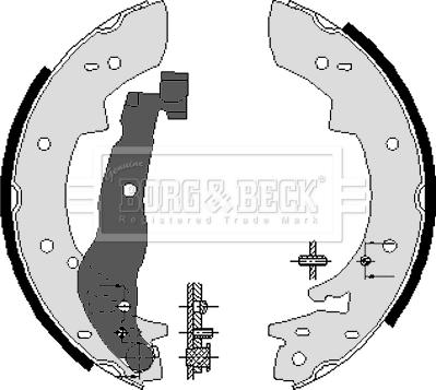 Borg & Beck BBS6082 - Brake Shoe Set www.autospares.lv