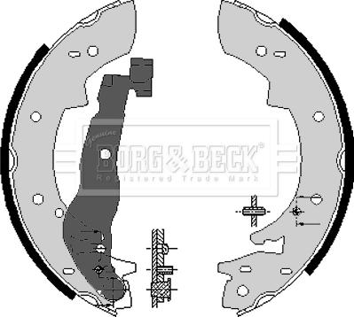 Borg & Beck BBS6074 - Brake Shoe Set www.autospares.lv