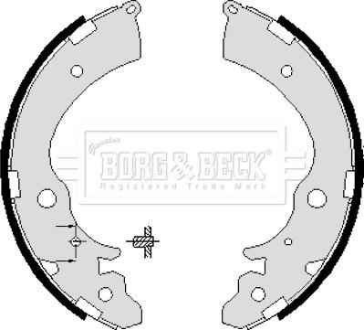 Borg & Beck BBS6071 - Комплект тормозных колодок, барабанные www.autospares.lv