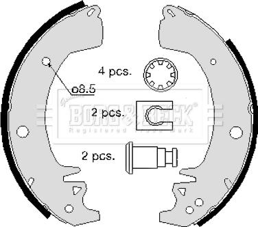 Borg & Beck BBS6078 - Bremžu loku komplekts autospares.lv