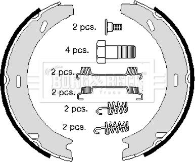 Borg & Beck BBS6199 - Bremžu loku kompl., Stāvbremze www.autospares.lv