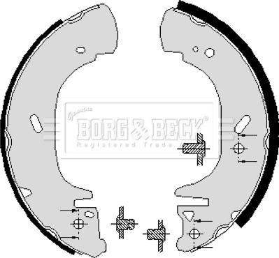 Borg & Beck BBS6190 - Bremžu loku komplekts autospares.lv