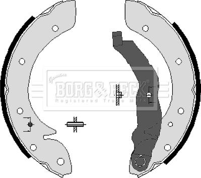 Borg & Beck BBS6198 - Brake Shoe Set www.autospares.lv