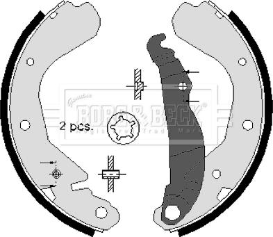 Borg & Beck BBS6101 - Bremžu loku komplekts autospares.lv