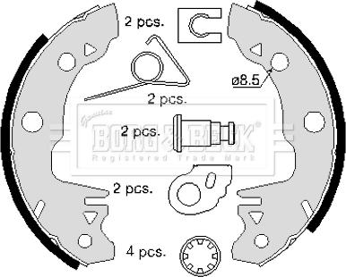 Borg & Beck BBS6123 - Bremžu loku komplekts www.autospares.lv