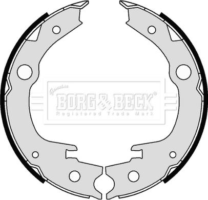 Borg & Beck BBS6342 - Brake Shoe Set, parking brake www.autospares.lv