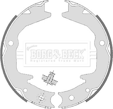 Borg & Beck BBS6329 - Brake Shoe Set, parking brake www.autospares.lv