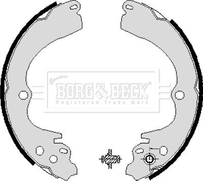 Borg & Beck BBS6204 - Комплект тормозных колодок, барабанные www.autospares.lv