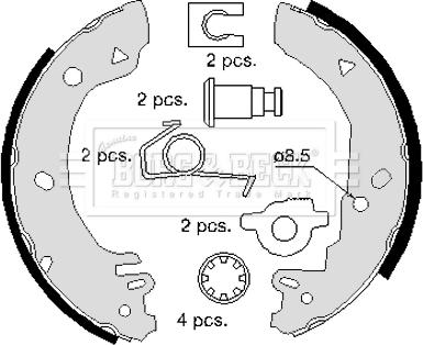 Borg & Beck BBS6221 - Bremžu loku komplekts www.autospares.lv