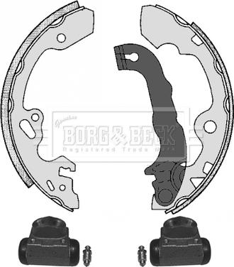 Borg & Beck BBS1066K - Brake Shoe Set www.autospares.lv