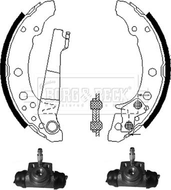 Borg & Beck BBS1002K - Brake Shoe Set www.autospares.lv