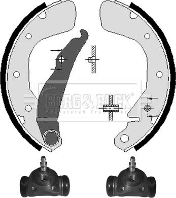 Borg & Beck BBS1025K - Bremžu loku komplekts autospares.lv