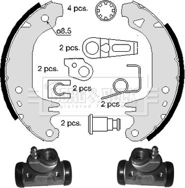 Borg & Beck BBS1020K - Bremžu loku komplekts www.autospares.lv