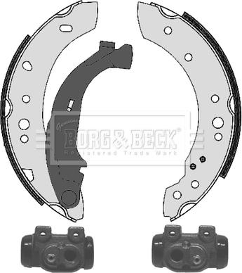 Borg & Beck BBS1074K - Brake Shoe Set www.autospares.lv