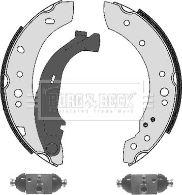 Borg & Beck BBS1071K - Brake Shoe Set www.autospares.lv