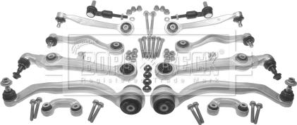 Borg & Beck BCA7118K - Подвеска колеса, комплект www.autospares.lv