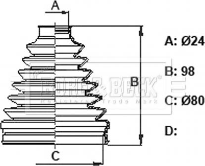 Borg & Beck BCB6404 - Putekļusargs, Piedziņas vārpsta www.autospares.lv