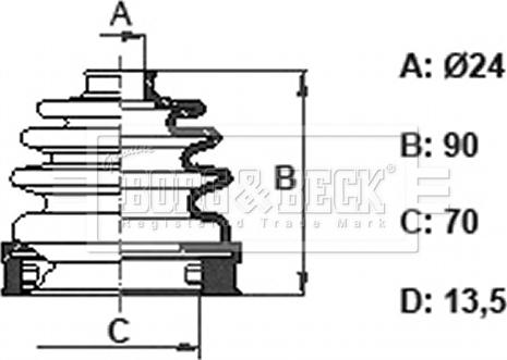 Borg & Beck BCB6401 - Putekļusargs, Piedziņas vārpsta www.autospares.lv