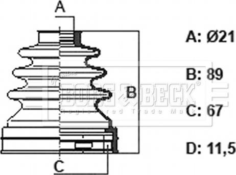 Borg & Beck BCB6402 - Bellow, drive shaft www.autospares.lv