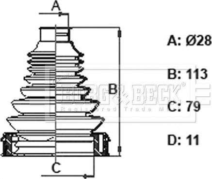 Borg & Beck BCB6407 - Putekļusargs, Piedziņas vārpsta www.autospares.lv