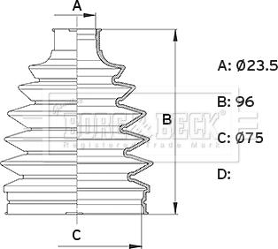 Borg & Beck BCB6415 - Putekļusargs, Piedziņas vārpsta www.autospares.lv