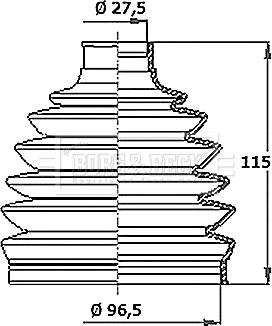 Borg & Beck BCB6411 - Пыльник, приводной вал www.autospares.lv