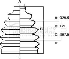 Borg & Beck BCB6427 - Putekļusargs, Piedziņas vārpsta www.autospares.lv