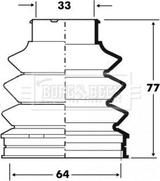 Borg & Beck BCB6095 - Putekļusargs, Piedziņas vārpsta autospares.lv