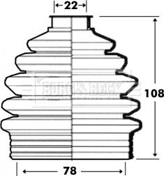 Borg & Beck BCB6098 - Putekļusargs, Piedziņas vārpsta www.autospares.lv