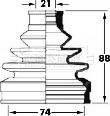 Borg & Beck BCB6045 - Putekļusargs, Piedziņas vārpsta www.autospares.lv